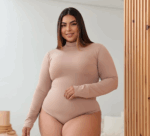 Body Plus Size Manga Longa Gola Alta - Imagem 2
