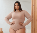 Body Plus Size Manga Longa Gola Alta - Imagem 4