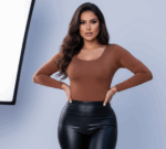 Body Manga Longa Gola Redonda